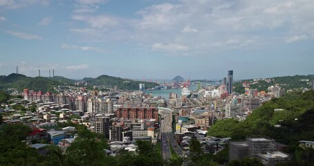 Canvas Print - Timelapse of the Keelung city in Taiwan