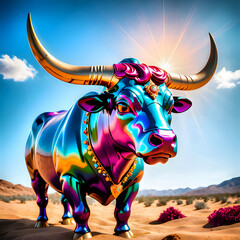 bull in the desert