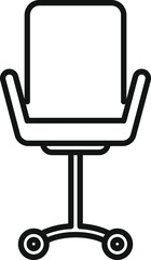 Poster - Smart office chair icon outline vector. Minimal online. Dark pc information