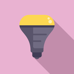 Poster - Smart light icon flat vector. Regulate illumination. Smart mobile control