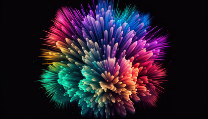 Wall Mural - vibrant background of fireworks 