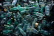 Pile of garbage with old plastic bottles, plastic waste in a heap - topic recycling or environmental pollution