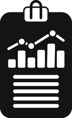 Sticker - Paper cash graph icon simple vector. Funny invoice. Finance cash