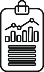 Poster - Paper cash graph icon outline vector. Funny invoice. Finance cash