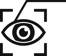 Poster - Eye control vr icon simple vector. Augmented reality. Virtual game
