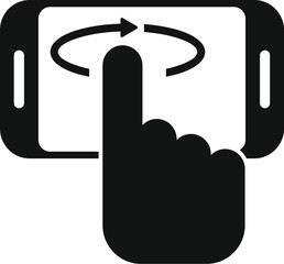 Poster - Touch scan control icon simple vector. Video market. Camera 360 app