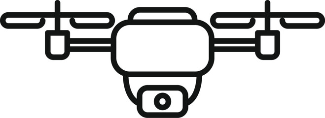 Poster - Smart digital camera icon outline vector. Remote control. Aerial secure view