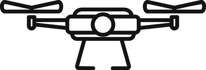 Poster - Drone control vehicle icon outline vector. Ai robot camera. Spy land