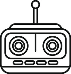 Poster - Radio drone remote control icon outline vector. Digital tech. New modern land