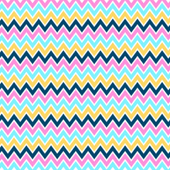 Wall Mural - cute colorful tribal lines zigzag chevron beautiful pattern geometric background