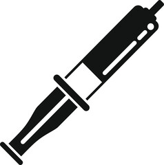 Poster - thermo paste syringe icon simple vector. laptop repair. system button service