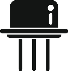 Poster - laptop repair condenser icon simple vector. support service. data button