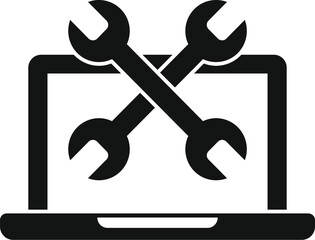 Poster - service repair tool wrench icon simple vector. tool fix. error gadget fan