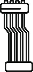 Poster - laptop repair hdd cable icon outline vector. data tool. recovery update