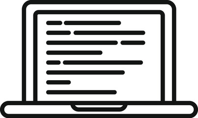 Poster - laptop digital data icon outline vector. error mobile. brand fan mobile