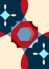 Poster - Colorful geometric background design. Cover design. Vector