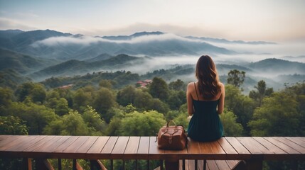 Woman relax outdoors