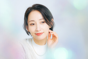 Poster - ミドル女性のビューティーポートレート　スキンケア　コスメ