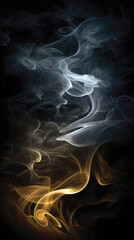 Wall Mural - Abstract smoke on a black background. Design element