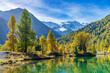 Ein sonniger Herbsttag im Engadin, Morteratsch, Pontresina, Graubünden, Schweiz