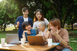 © Q88 - Image of a group of Asian students studying together