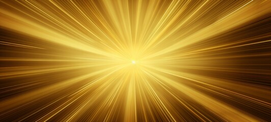 Poster - Abstract speed glowing light background banner illustration - Speedy motion blur creating flashy pattern of gold straight lines, laser beams for web banner and wallpaper design