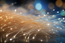 Fiber Optics, Abstract Blur Bokeh Background