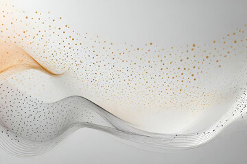 Wall Mural - abstract wave moving dots flow particles