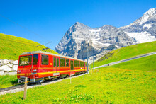 Swiss Alps And Jungfrau Railway Train, Switzerland Travel Photo