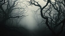 A Thick Fog, Rolling In Like A Heavy Blanket, Swallowing Everything In Its Path. The Only Visible Shapes Are The Eerie Silhouettes Of Towering Trees, Their Branches Reaching Out Like Spindly