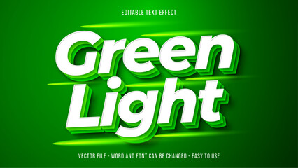 Poster - editable text effect green mock up, glowing text style