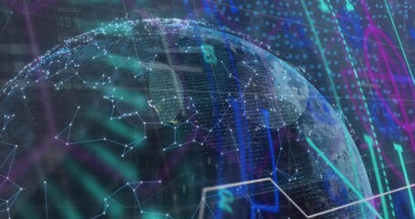 Poster - Animation of globe over computer circuit board and data processing