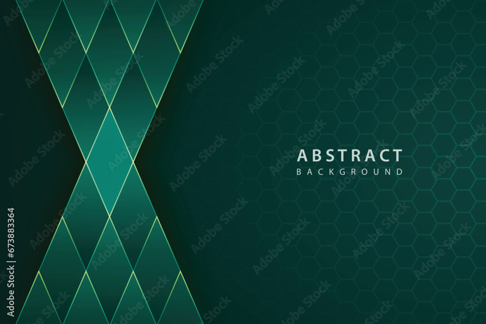 dark green vector abstract background with transparent polygon pattern ...