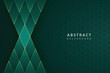 dark green vector abstract background with transparent polygon pattern and realistic glass effect