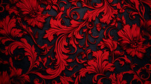 Seamless Pattern With Red Flowers | Generative AI