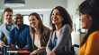 © Steve - Smiling team of happy diverse multiracial business people