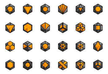 Poster - abstract fullcolor logotype set. business logo template. vector design elements.
