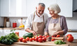 © pkproject - Happiness in the Kitchen, Elderly Couple Cooking Together