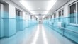 © ETAJOE - Modern hospital corridor and people with long exposure effect, blurred