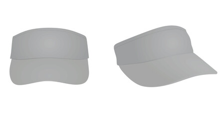 Sticker - Grey visor cap. vector illustration