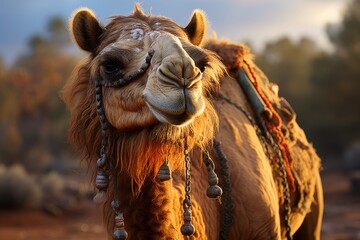 Canvas Print - camel in the desert