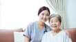 © ETAJOE - Asian Nurse or Physical therapist person visit Elderly patients at home