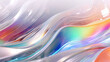 © swillklitch - Abstract holographic waves on the iridescent background.