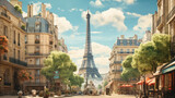 Fototapeta Paryż - Nostalgia for old Paris France