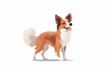 Vector of a dog on a white backgro