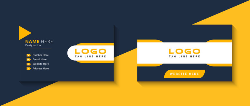 Professional and clean corporate business card design template.