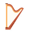 wooden harp illustration