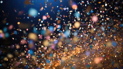 Wall Mural - vibrant celebration with confetti, glitter, and festive party atmosphere