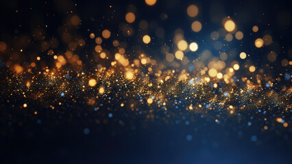 Poster - luxurious golden dust with glittering particles