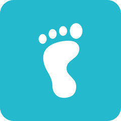 Canvas Print - Footprint Icon